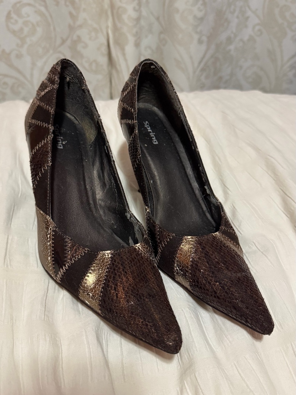 Spring brown/bronze Leather Pumps